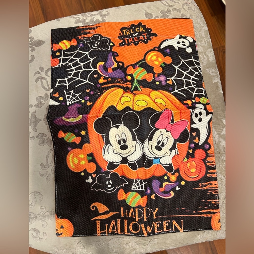 Disney Mickey and Minnie Mouse Halloween garden flag